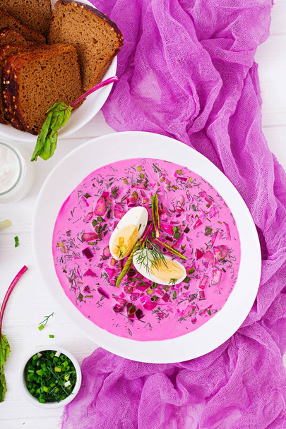 Cold beetroot  soup  - Photo, Image