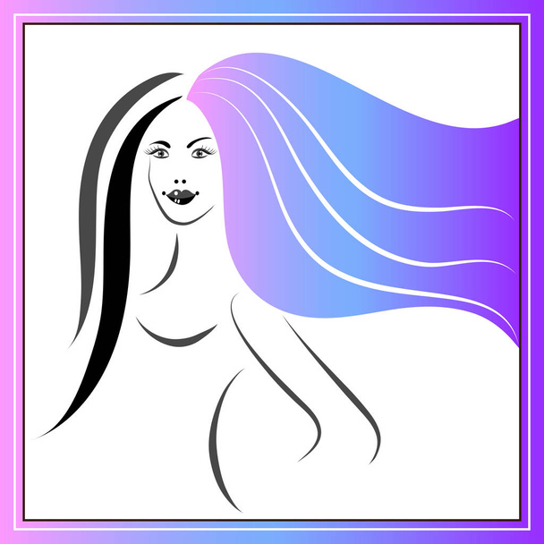 Decorative illustration with branding for hair 25 - Vector, Image