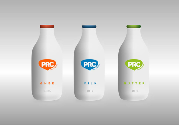 Milk logo and packaging  - Vector, Image
