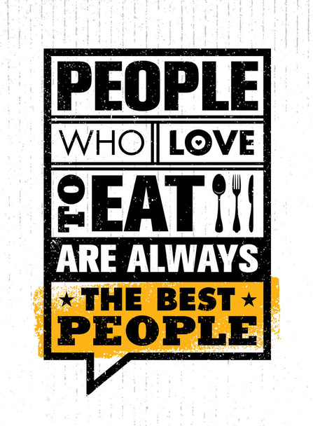 People Who Love To Eat  - Vector, Image