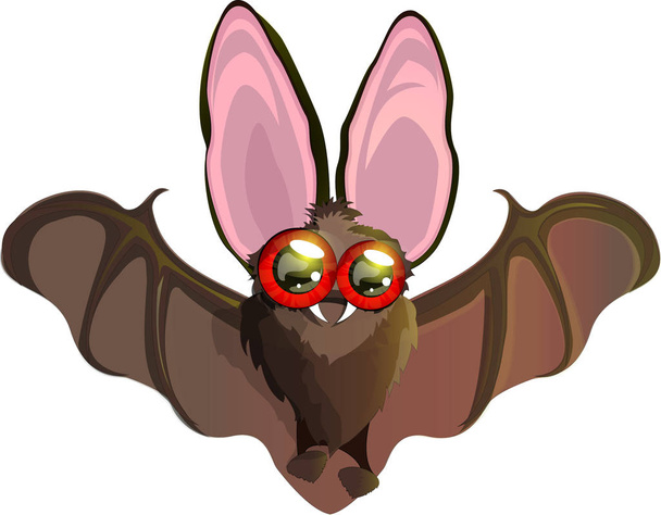 Bat cartoon vector illustration - Zdjęcie, obraz