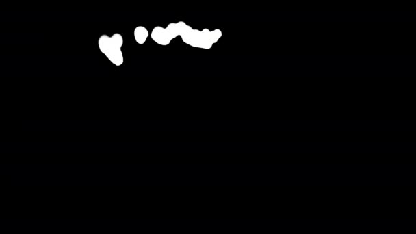Tinta blanca goteando sobre fondo de pantalla negro
 - Metraje, vídeo