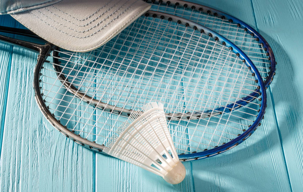 Badmintonové rakety a míčku - Fotografie, Obrázek