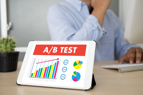 A/B TEST start and  A-B comparison. Split testing - Fotografie, Obrázek