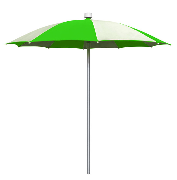 Sombrilla de playa - blanco-verde
 - Foto, Imagen