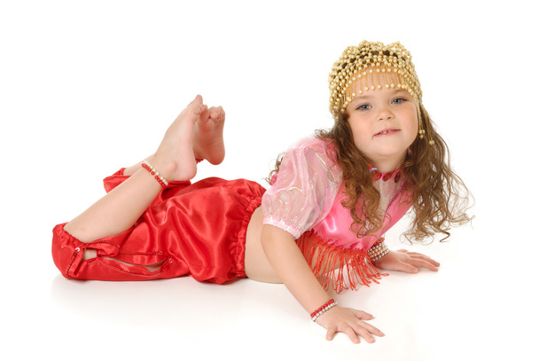 The little girl in a dress of the prince - Foto, Imagen