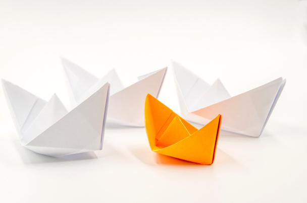 liderlik kavramı origami - Fotoğraf, Görsel