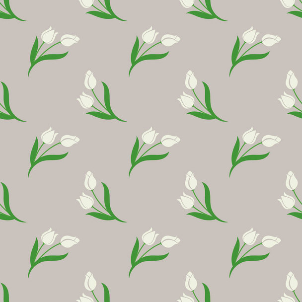 シームレスな背景画像カラフルな植物園花葉植物 - ベクター画像