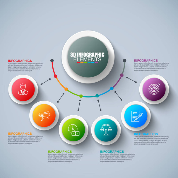Prezentacja biznes 3d infografiki  - Wektor, obraz