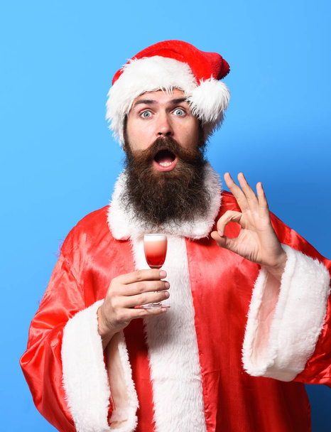 handsome bearded santa claus man - Fotó, kép