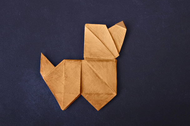 Flat Polygonal Origami Dog - Foto, immagini