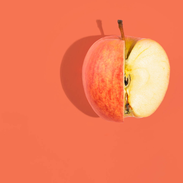 Flat apple background - Φωτογραφία, εικόνα