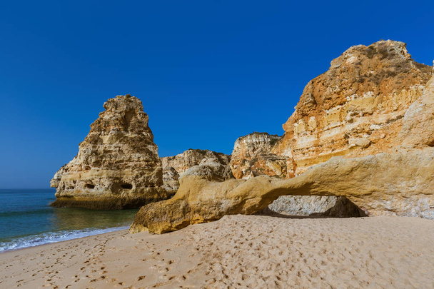 Beach near Lagos - Algarve Portugal - Фото, изображение