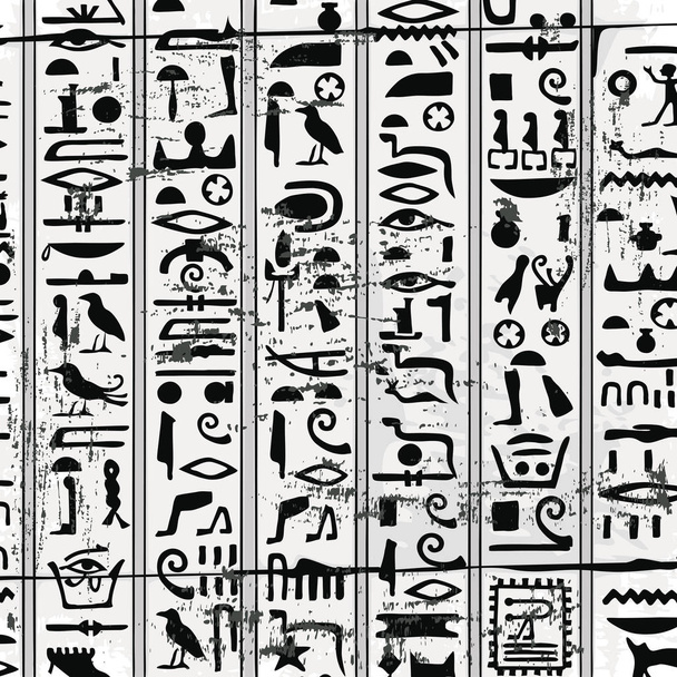 エジプトの装飾とヒエログリフ - ベクター画像
