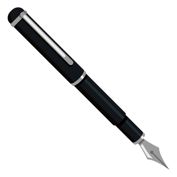 t Retro Black Ink Pen - Vector, Image