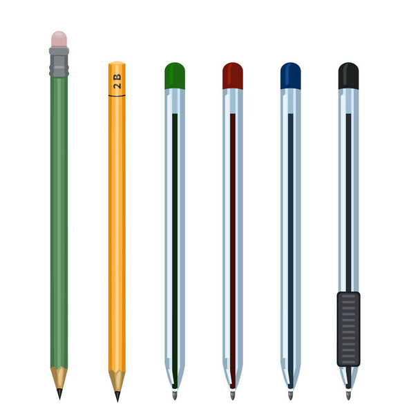  Herramientas - Lápices y bolígrafos
 - Vector, Imagen