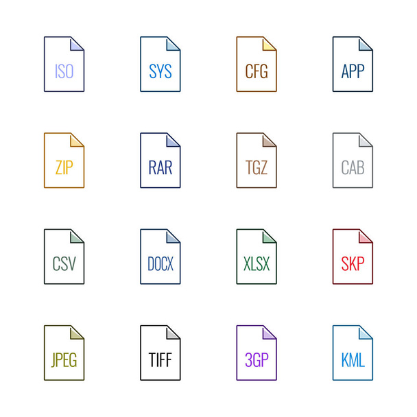 Icônes de type de fichier : Divers - Linne UL Color series
 - Vecteur, image