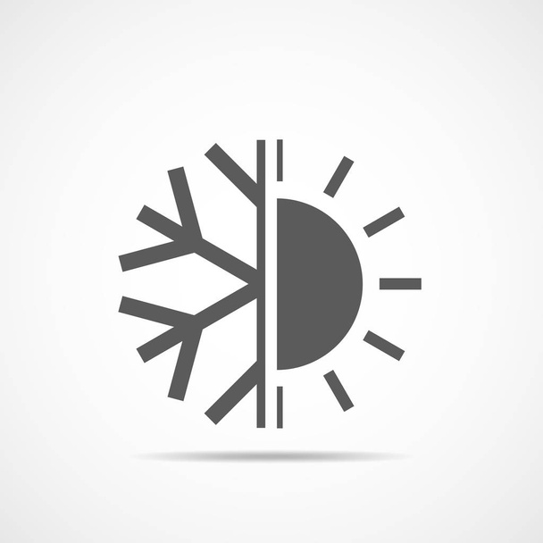 Hot and cold icon. Vector illustration - Vector, Image