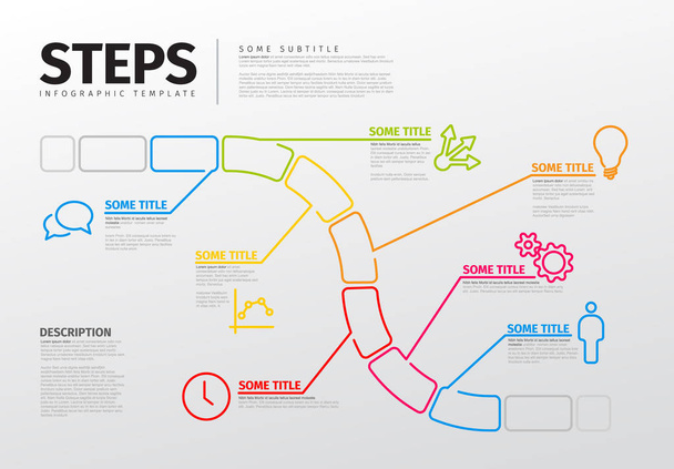 infographics template with steps - Вектор,изображение