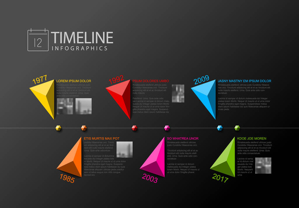  Infographic timeline report template - Vector, Image