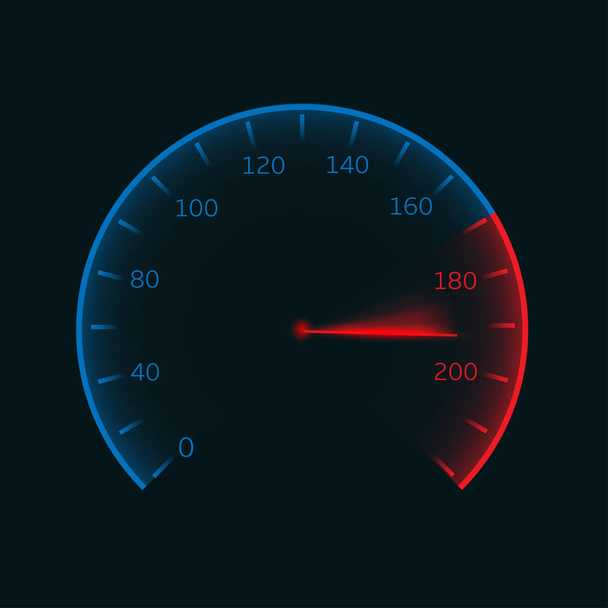 Illustration du compteur de vitesse numérique
 - Vecteur, image