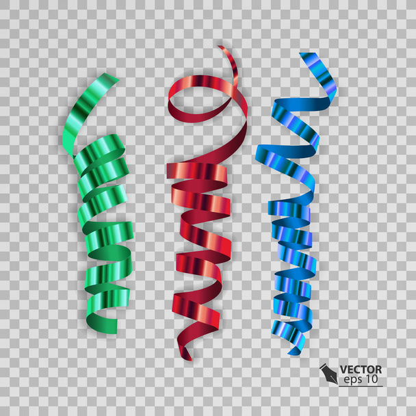 Set of colorful ribbons for your design - Vector, Image