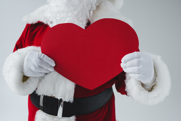 Santa držet symbol srdce - Fotografie, Obrázek