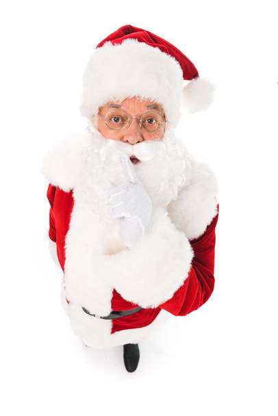 Санта-Клауса жестикулюючи мовчання  - Фото, зображення