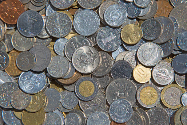 old circulated coins - Foto, afbeelding