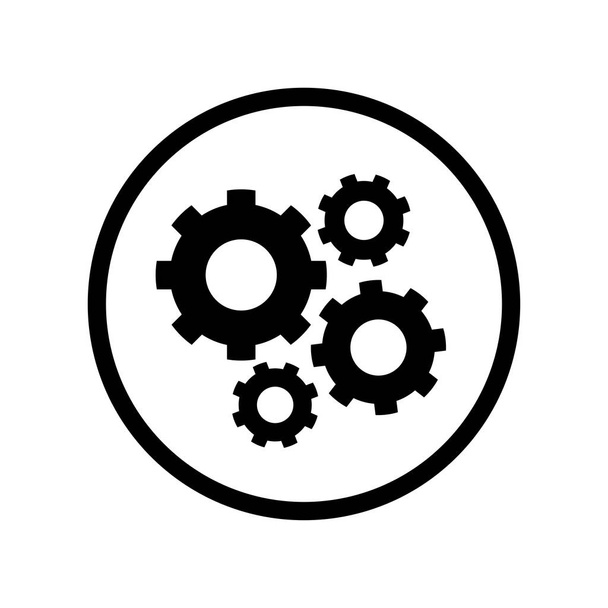 Ekibimizi daire - vektör ikonik tasarım Gears simgesinin - Vektör, Görsel