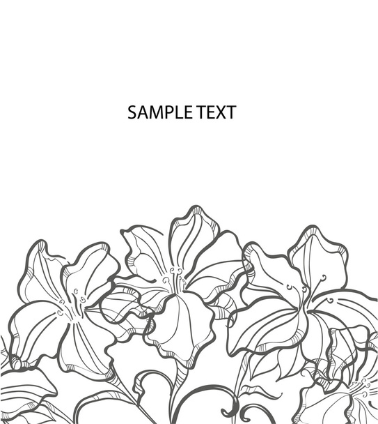 Beautiful floral card - Vektor, Bild
