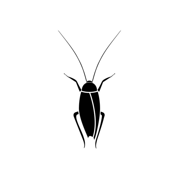 Pictogram van de zwarte kleur van de kakkerlak . - Vector, afbeelding