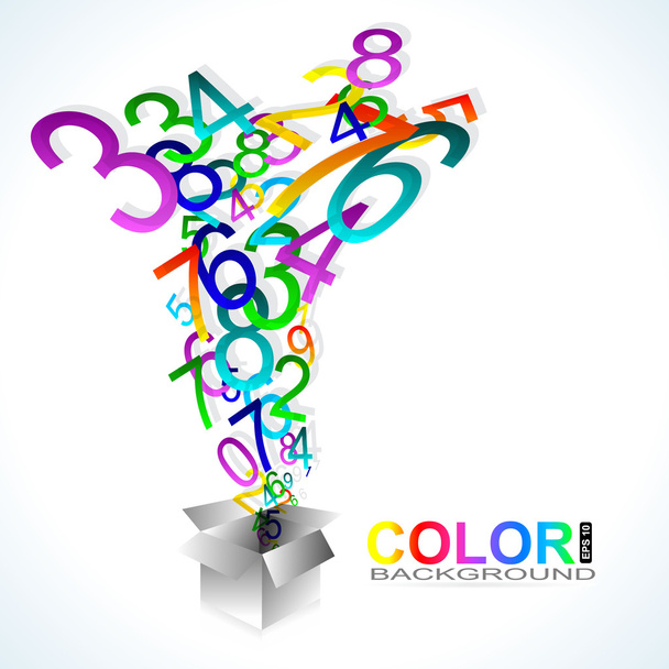 Color background. Numbers - Vector, Image