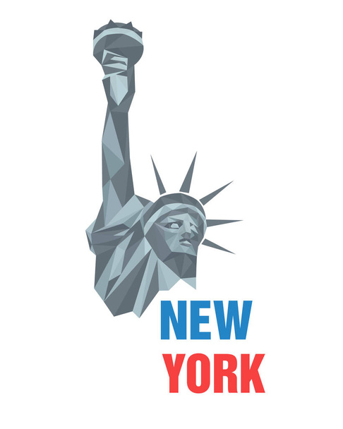 Vector poster of New York.  - Vektör, Görsel