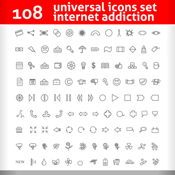 Ensemble d'icônes universelles. Deuxième collection vectorielle
 - Vecteur, image