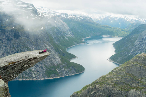 Trolltunga in Norway is fabulous beauty - Zdjęcie, obraz