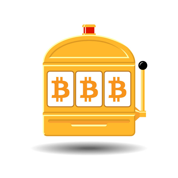Bitcoin Slot Machine Icon Vektor Illustration - Vektor, Bild