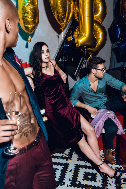 stylish people on new year party - Photo, Image