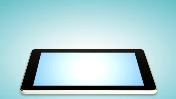 tablet pc ekran, küresel iş kavramı üzerinde görünen Küre  - Video, Çekim