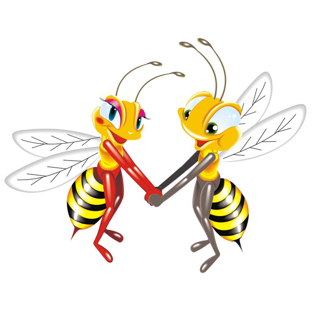 Illustrazione vettoriale di un'ape
  - Vettoriali, immagini