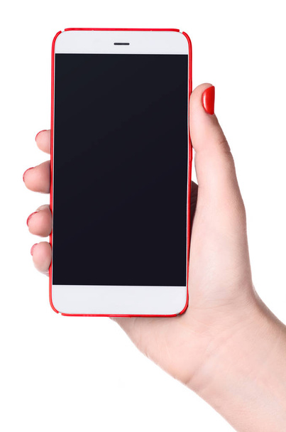 Feminine smartphone in hand - Foto, afbeelding