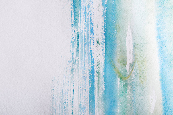 acuarela azul pintado a mano fondo - Foto, Imagen