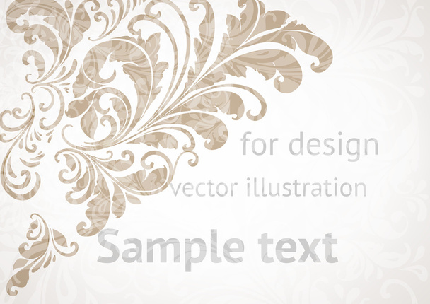 Hand Drawn floral background with flowers, greeting vector card for retro summer design. - Vettoriali, immagini