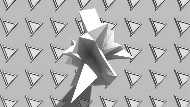 Fondo abstracto con objeto geométrico fractal
 - Foto, Imagen