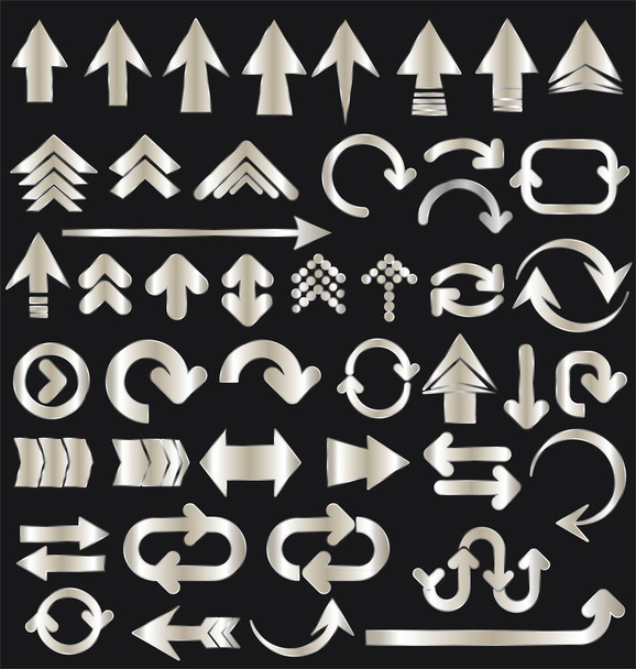 Set vettoriale di forme a freccia isolate su bianco
 - Vettoriali, immagini