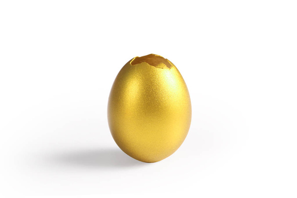 золоте пасхальне яйце ізольоване
 - Фото, зображення