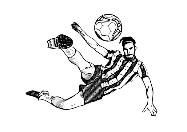 Soccer Player in Action3 - Vector, Image