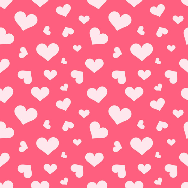 Pink hearts pattern - Vektör, Görsel