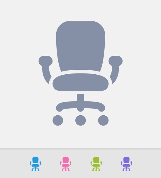 オフィスの椅子 - 花崗岩アイコンを圧延 - ベクター画像