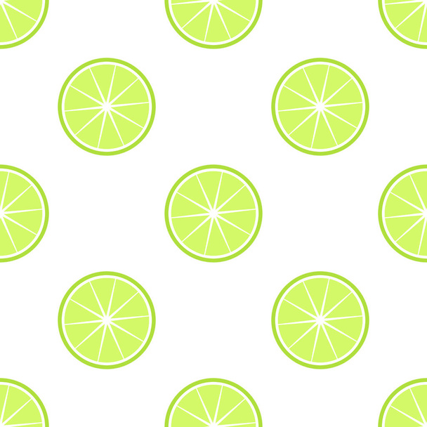 Lime slices vector pattern - Vector, imagen